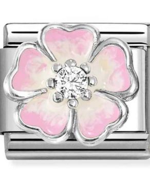 Charms NOMINATION Różowy pastelowy kwiatek Silver 925.jpg